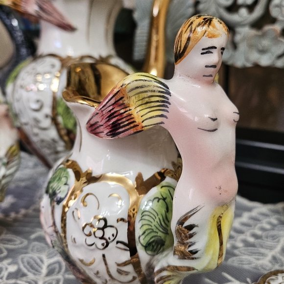 Vintage 1930s/40s porcelain Capodimonte coffee set .Made in Italy, Rare exquisit - Picture 14 of 17